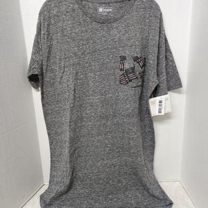 Lularoe Men's Patrick T-Shirt American Flag Pocket Size Large New